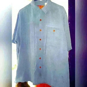 Caribbean Men's 100% Silk Short Sleeved Vacation Shirt